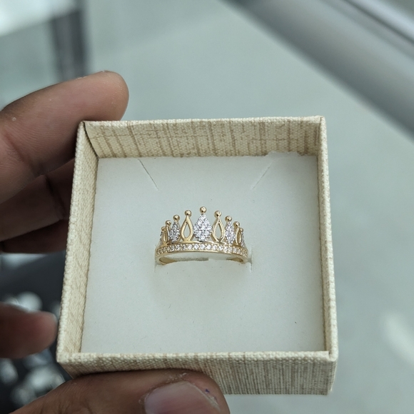 14kt Real Gold Crown Ring For Women